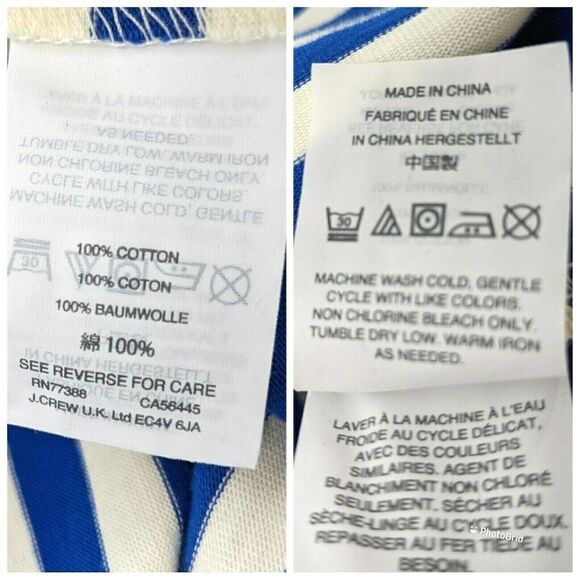 J. Crew Nautical Long Dress Striped Lace Up Sammie Baltic - Picture 8 of 13